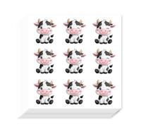AHANDMAKER 180 pegatinas autoadhesivas de vaca de 1 pulgada, pegatinas de animales de dibujos animados para planificadores, calendarios, álbumes de recortes, manualidades, bolsa, sellado, decoración