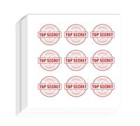 AHANDMAKER 180 pegatinas autoadhesivas Top Secret de 0,82 x 0,94 pulgadas, sello secreto superior, parachoques, pegatinas confidenciales para planificadores, calendarios, álbumes de recortes,