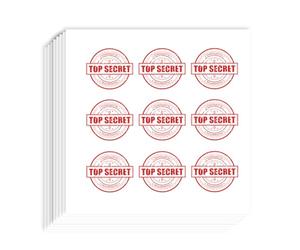 AHANDMAKER 180 pegatinas autoadhesivas Top Secret de 0,82 x 0,94 pulgadas, sello secreto superior, parachoques, pegatinas confidenciales para planificadores, calendarios, álbumes de recortes,