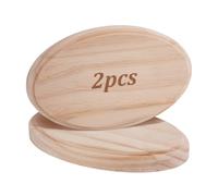 AHANDMAKER 2 paquetes de recortes de madera ovalados naturales, 11 x 18 cm, espacios en blanco sin tratar de madera para letreros de puerta, estilo rústico, decoración del hogar, Navidad y Halloween