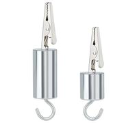 AHANDMAKER 2 pinzas de cocodrilo de hierro con gancho, 2 estilos de 1.76 onzas y 3.5 onzas Kumi para trenzas, disco de trenzado Kumihimo, 2 unidades