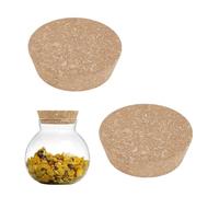 AHANDMAKER 2 tapas de corcho grandes para tarros de 3.3 a 3.9 pulgadas, tapones cónicos de madera de repuesto para botellas de vino, tapas de corcho para tarros Mason, botellas de vidrio, botellas de