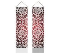 AHANDMAKER 2 tapices orientales de mandala, tapiz con símbolo de meditación mística para colgar en dormitorio, sala de estar, santuario, decoración del hogar (45.7 x 13 pulgadas)