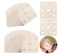 AHANDMAKER 24 tarjetas cuadradas, 2 x 2 pulgadas, telar de madera, herramienta de tejido hecha a mano, telar para tableta, telar de madera, herramientas de madera para accesorios de telar de punto,