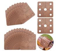 AHANDMAKER 24 tarjetas cuadradas de telar de madera, 2 x 2 pulgadas, herramienta de tejido hecha a mano, telar para tableta, telar de madera, herramientas de madera para accesorios de telar de punto,