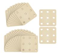 AHANDMAKER 24 tarjetas de tejido, 2.17 x 2.17 pulgadas, tarjetas cuadradas de madera para tejer, 9 agujeros, herramientas de tejido hechas a mano, suministros de tejido para tejer telar o accesorios
