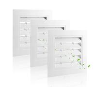 AHANDMAKER 3 paquetes de 10 x 10 pulgadas cubiertas de ventilación cuadradas grandes de aluminio cubierta de ventilación de hastial blanca duradera rejillas de ventilación cuadradas para la decoración