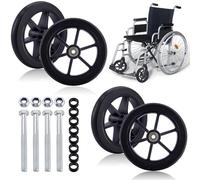 AHANDMAKER 4 piezas de repuesto para ruedas de 6 pulgadas, accesorios para silla de ruedas, piezas para personas mayores, ayuda de movilidad, scooter, cortacésped, maletero, carrito de playa