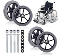 AHANDMAKER 4 piezas de repuesto para ruedas de 6 pulgadas, accesorios para silla de ruedas, piezas para personas mayores, ayuda de movilidad, scooter, cortacésped, maletero, carrito de playa