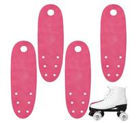 AHANDMAKER 4 protectores de dedos para patines de ruedas, protectores de puntera plana de gamuza sintética duraderos universales con 6 agujeros pequeños para accesorios de repuesto de patines de