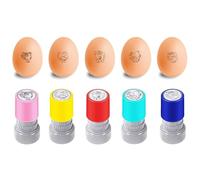 AHANDMAKER 5 estilos de sellos de goma de plástico, delicados motivos simples de pollo, sellos de dibujo de huevos, ideales para pintar huevos y manualidades, decoración de granja