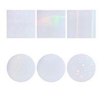 AHANDMAKER 6 moldes de resina para posavasos, 6 estilos, lámina de silicona holográfica, moldes de resina epoxi para la fabricación de posavasos, molde de resina, herramienta de manualidades,