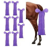 AHANDMAKER 8 bolsas para crines de caballos, 40,5 x 10 cm, protección para crines, protección para líquenes y protección contra el viento, evita enredos, roce (morado)