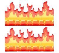 AHANDMAKER 8 piezas de oro llama terreno paredes acrílicas fuego fuego y base efectos mágicos miniatura Set para mesa juego y escenario de guerra