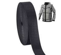 AHANDMAKER Cinta de sellado térmico de tela impermeable para planchar, sellado de costuras, cinta de reparación, cinta de tela resistente al calor para chaquetas, impermeables negro