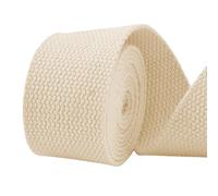 AHANDMAKER Correas de algodón pesado de 11 yardas, correas de tejido blanco de 1.5 pulgadas para asas de bolsa, correa de bolsa, bolsa de mano, cinturón de tela, artes y manualidades, fabricación de