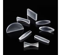 AHANDMAKER Juego de 7 piezas de experimentos ópticos físicos, lente óptica acrílica y prisma para todas las caras, totalmente pulidas, para suministros de laboratorio, enseñanza de física (rectángulo,