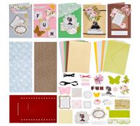 AHANDMAKER Kit de tarjetas de felicitación de papel, juego de tarjetas de felicitación hechas a mano, para hacer tus propias tarjetas, manualidades para Acción de Gracias, cumpleaños, aula, boda