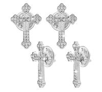 AHANDMAKER Pin de solapa cruzado para hombres, latón esmalte fe cruz aguja broches, accesorios de cuello de traje para ropa abrigos suéteres sombreros mochilas regalos, Metal