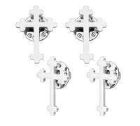 AHANDMAKER Pin de solapa de cruz para hombre, broches de cruz de fe de acero inoxidable, accesorios de collar de traje, pines decorativos de joyería para ropa, abrigos, suéteres, sombreros, mochilas