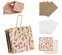 AHANDMAKER Prensa de flores de bolsillo, juego de conservación de plantas, prensador de flores portátil para conservar hojas y pétalos para amantes del arte y la artesanía, regalos para amantes de las
