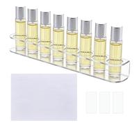 AHANDMAKER Soporte para botellas de 8 compartimentos dividido, soporte de pared para frigorífico, caja de almacenamiento, incluye 1 bandeja de cinta adhesiva para nevera