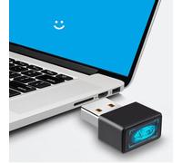 AHANIN Lector de huellas dactilares USB para Windows Hello, Windows 10/11, desbloqueo de PC, cifrado de archivos, táctil de 360°, escáner biométrico de huellas dactilares de coincidencia rápida, llave