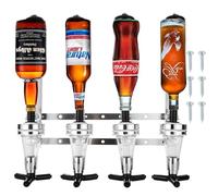 AHAQU 4 botellas ópticas para licores, 30 ml, barra óptica montada en la | Ópticos para bar en casa, dispensador de bebidas alcohólicas para licores, vino, pub en casa, fiesta, bar de cocina