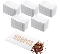 AHAQU 500 sobres blancos pequeños, paquetes de semillas autoadhesivos de 6 x 10 cm, sobres de papel kraft para guardar objetos pequeños, monedas, cuentas, salarios