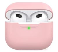 AhaStyle AirPods 3, Funda de Silicona Flexible para AirPods 3rd Fundas antigolpes integrales para Apple AirPods 3ª generación 2021 (Rosa, sin mosquetón)