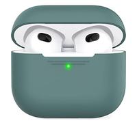 AhaStyle - Carcasa para AirPods 3, Funda de Silicona Flexible, protección AirPods 3rd, Fundas antigolpes integrales para Apple AirPods 3ª generación 2021 (Pine Green, sin mosquetón)