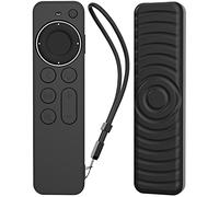 AHASTYLE Carcasa para mando a distancia de Apple TV Siri Remote Control 4K 2021, ondulación antideslizante, silicona para Apple TV 4K 2021 (negro)