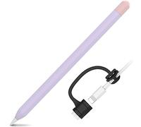AHASTYLE Duotone - Funda para Apple Pencil de 1ª generación, funda de silicona con adaptador de cable, kit de sujeción compatible con Apple Pencil de 1ª generación (lavanda)