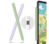 AHASTYLE Funda Antideslizante de Silicona Delgada para Apple Pencil USB-C 2023, Compatible con USB-C (2 Piezas, Lavanda&Aguacate Verde)
