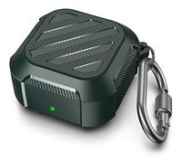 AhaStyle Funda Compatible con Samsung Galaxy Buds 2 Pro/Buds Pro/Buds Live/Buds 2, Funda Protectora Resistente a los Golpes Que Soporta Carga Inalámbrica (Verde Medianoche)