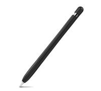 AHASTYLE Funda de Silicona Antideslizante para Apple Pencil de 1.ª Generación [Kit de Sujeción de Adaptador de Cable Añadido] Carcasa Compatible con Apple Pencil de 1.ª Generación (Negro)
