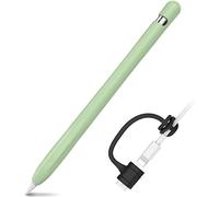 AHASTYLE Funda de Silicona Antideslizante para Apple Pencil de 1.ª Generación [Kit de Sujeción de Adaptador de Cable Añadido] Carcasa Compatible con Apple Pencil de 1.ª Generación (Aguacate Verde)