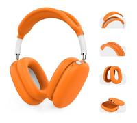 AHASTYLE Funda de silicona para auriculares AirPods Max (USB-C/Lightning) (2024/2020) [4 en 1] Funda antiarañazos para los oídos, cubierta de orejeras, almohadilla para la diadema, accesorios para