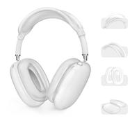 AHASTYLE Funda de silicona para auriculares AirPods Max (USB-C/Lightning) (2024/2020) [4 en 1] Funda antiarañazos para los oídos, cubierta de orejeras, almohadilla para la diadema, accesorios para