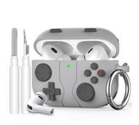 AhaStyle Funda para AirPods Pro 3 con kit de limpieza, diseño retro de consola de juegos de mano para AirPods Pro de 3ª generación, funda protectora de silicona suave para Apple AirPods Pro 3ª