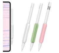 AhaStyle Paquete de 3 Agarres de Silicona para Apple Pencil Pro, Apple Pencil (USB-C) y Apple Pencil 2nd Generation Soportes Diseño ergonómico Agarre Funda Protectora Compatible con iPad Pen