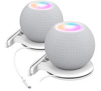 AHASTYLE - Soportes de Pared para Apple Homepod Mini [Gestión integrada del Cable] ABS Soporte Estable Compatible con HomePod Mini [Necesidad de taladrar] (2 Paquete)