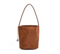 AHDFY Bolso Bandolera de Ante Bolso marrón de Ante de otoño Bolso Holgado de Ante Bolso de Hombro Holgado de Ante, marrón,Marrón