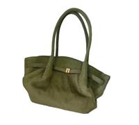 AHDFY Bolso De Asas De Ante Bolso Grande Mujer Universidad Bolso Shopper Mujer Bolsos Bombonera, Adecuado para La Universidad, El Trabajo, Los Viajes, Negro,Verde