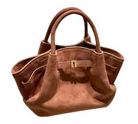 AHDFY Bolso De Asas De Ante Bolso Grande Mujer Universidad Bolso Shopper Mujer Bolsos Bombonera, Adecuado para La Universidad, El Trabajo, Los Viajes, Negro,Marrón