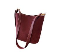 AHDFY Bolso De Asas De Ante para Mujer Bolso Shopper De Ante, para Universidad Y Trabajo,Rojo