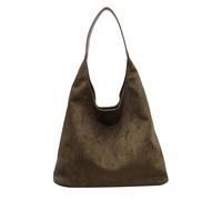 AHDFY Bolso De Asas De Ante para Mujer, Retro E Semplice para Universidad Y Trabajo, MarróN,Verde