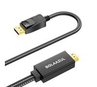AHDPC - Cable adaptador HDMI a DisplayPort 4K 1,8 m, convertidor de fuente a monitor, HDMI 1,4 macho a DP 1,2 macho para ordenador portátil/Xbox/PS4/3