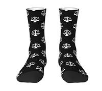 Ahdyr Abogado Balanzas de la justicia Símbolo Calcetines atléticos de las mujeres Calcetines de moda Calcetines novedosos Calcetines para correr Los calcetines de pantorrilla