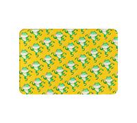 Ahdyr Alfombrilla para Puerta de Rana Bailando, Suave, Antideslizante, para Interior, Absorbente, Resistente a Las Manchas, para Interior, 23.6 x 15.7 Pulgadas, para Entrada de casa, Patio